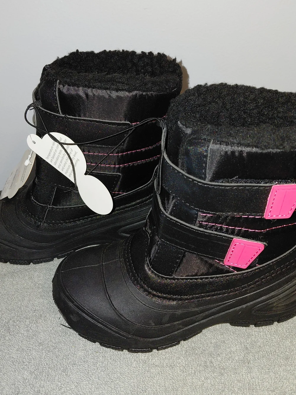 George Black Kids Winter Snow Boots with Plush Lining